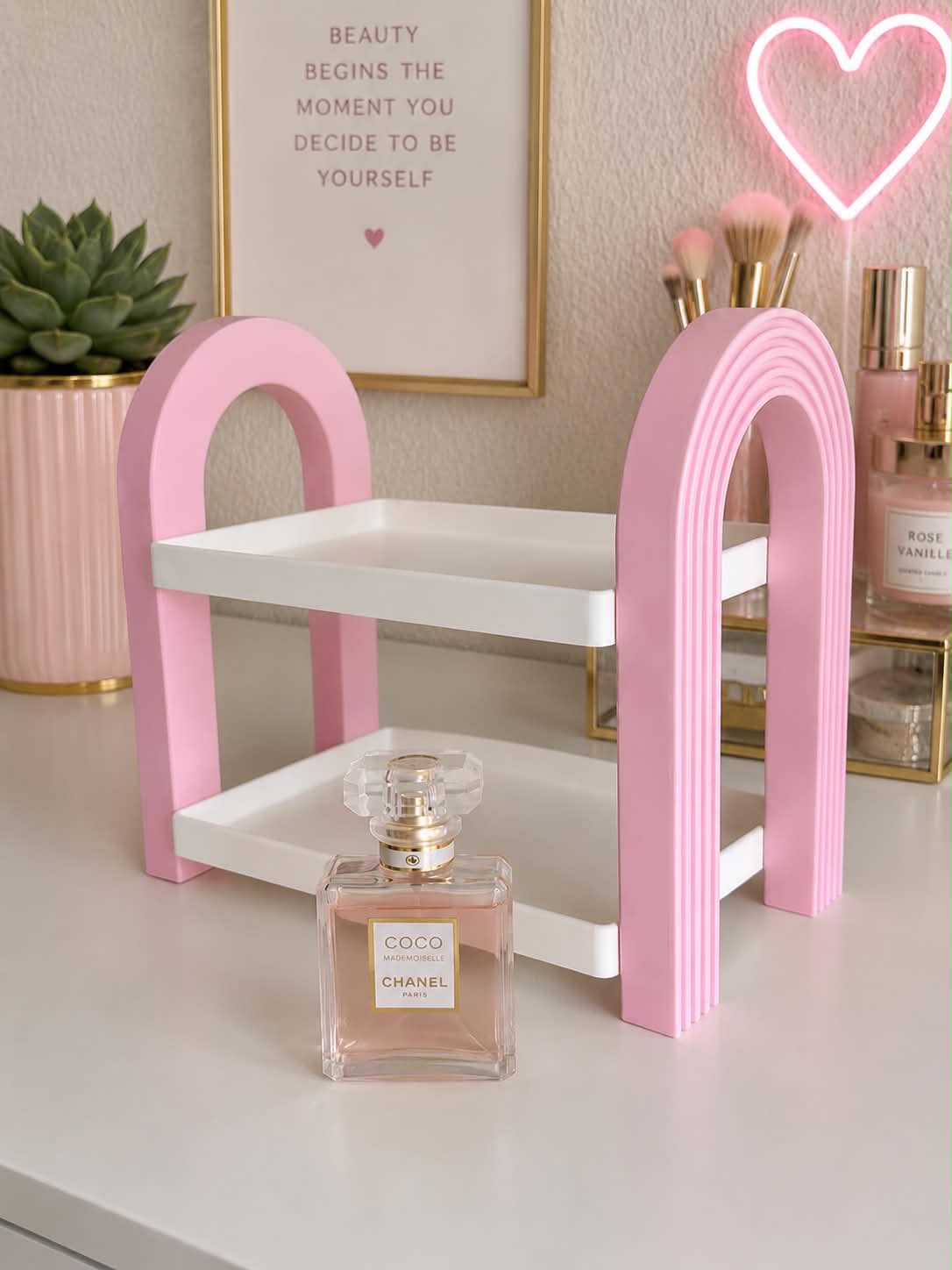 Arched 3d Printed Table Shelf