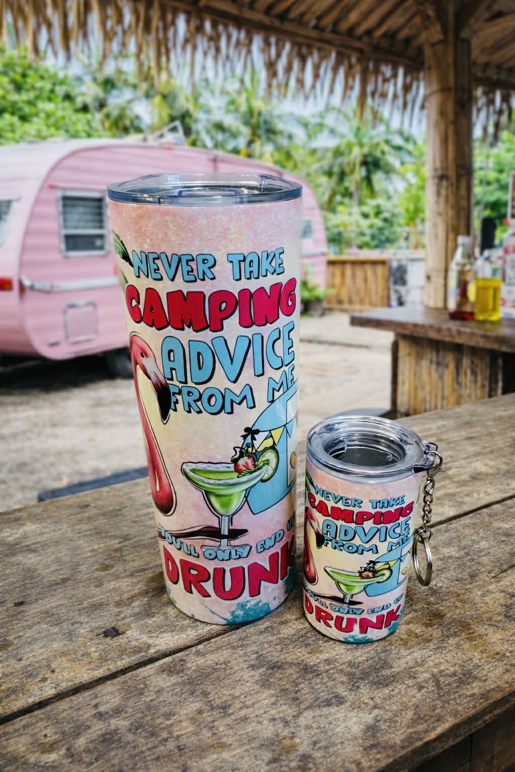 Drunk Camper Flamingo Set