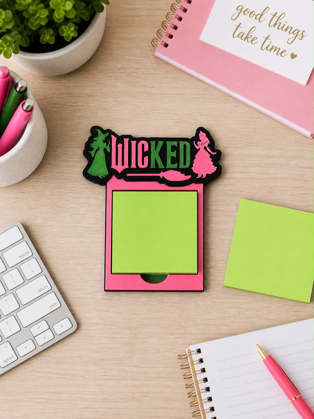 Good Witch, Bad Witch Sticky Note Holder