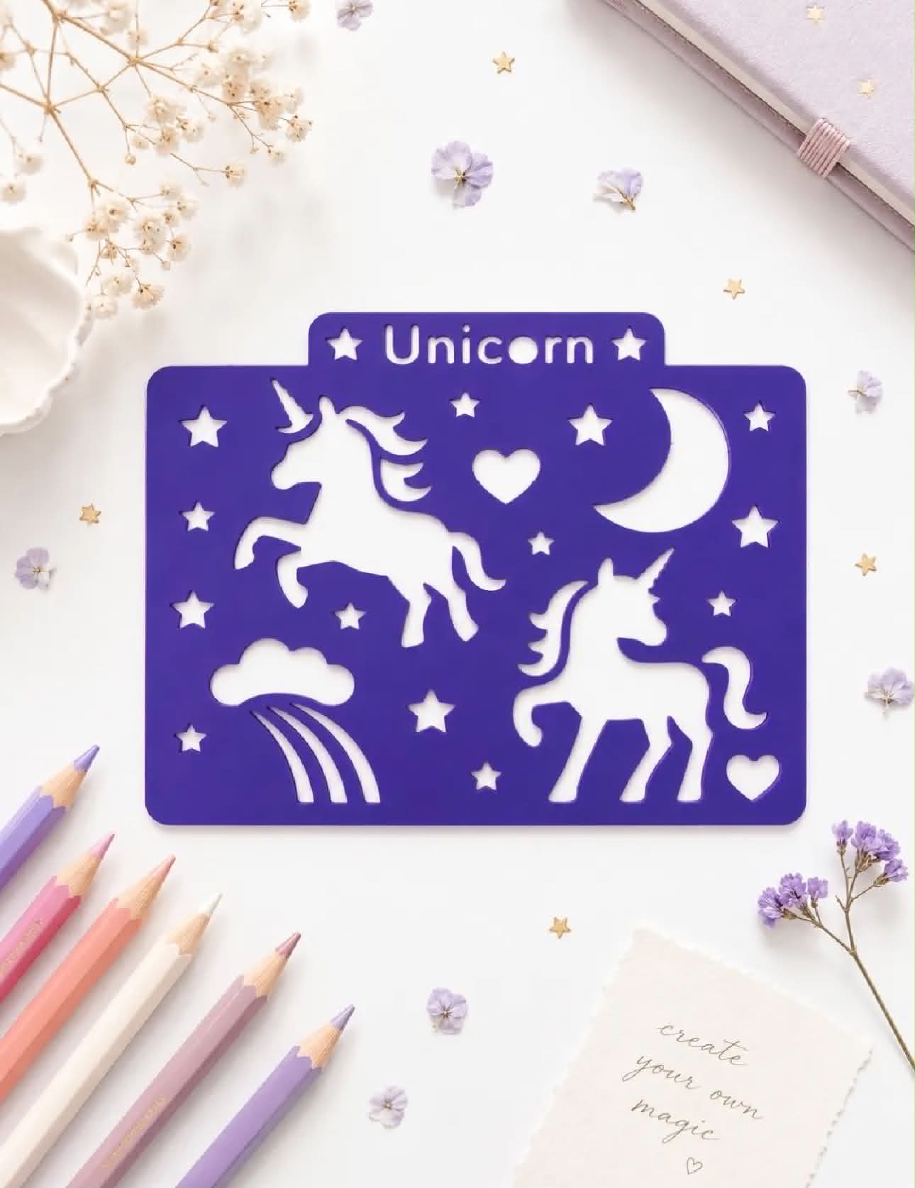 3D Printed Unicorn Stencil Pad
