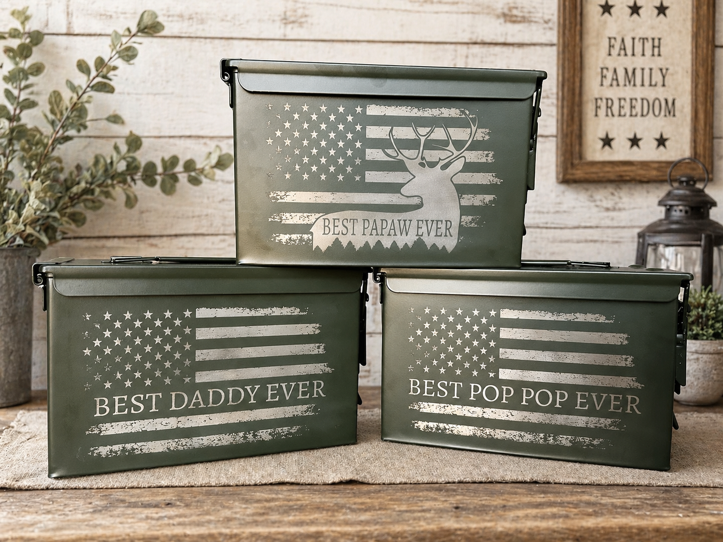 Custom Engraved Metal Ammo Box – Heavy Duty Steel Storage