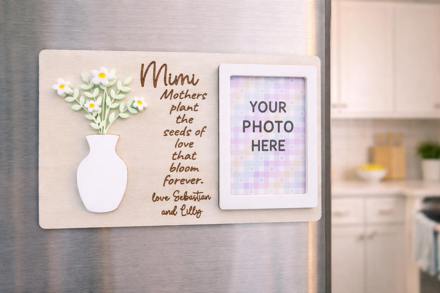 Personalized Mother's Day Photo Frame Fridge Magnet