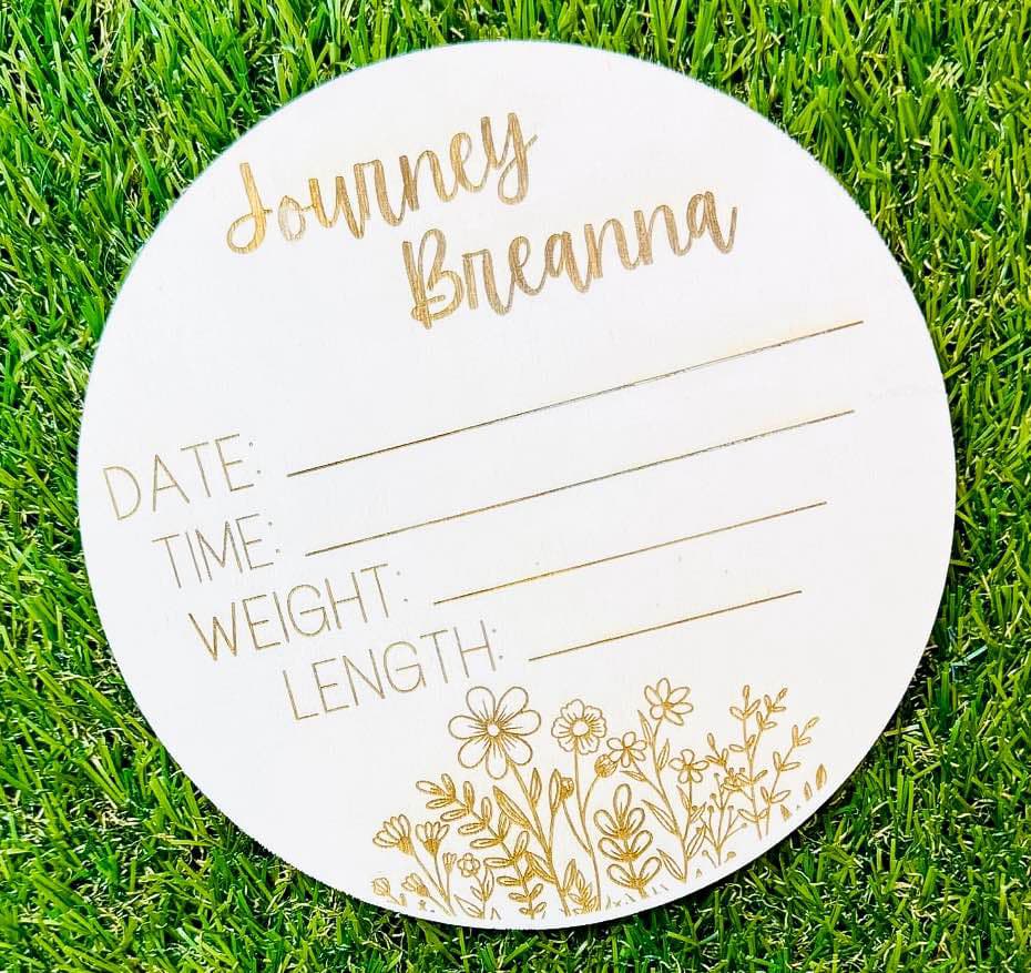 Birth Announcement Sign