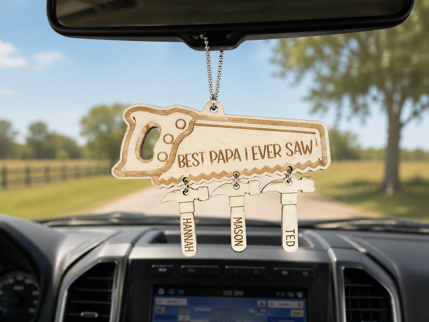 Personalized Father’s Day Tool Car Charm