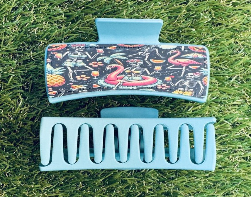 Skulls, Fruits, and Floaties Claw Clip