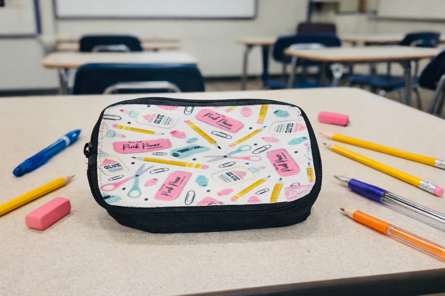 Sublimated Zipper Pouch- School/Teacher Theme