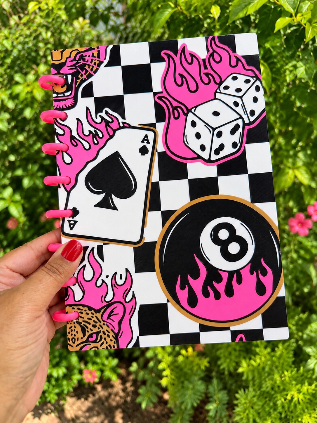 Fiery Casino Spiral Notebook