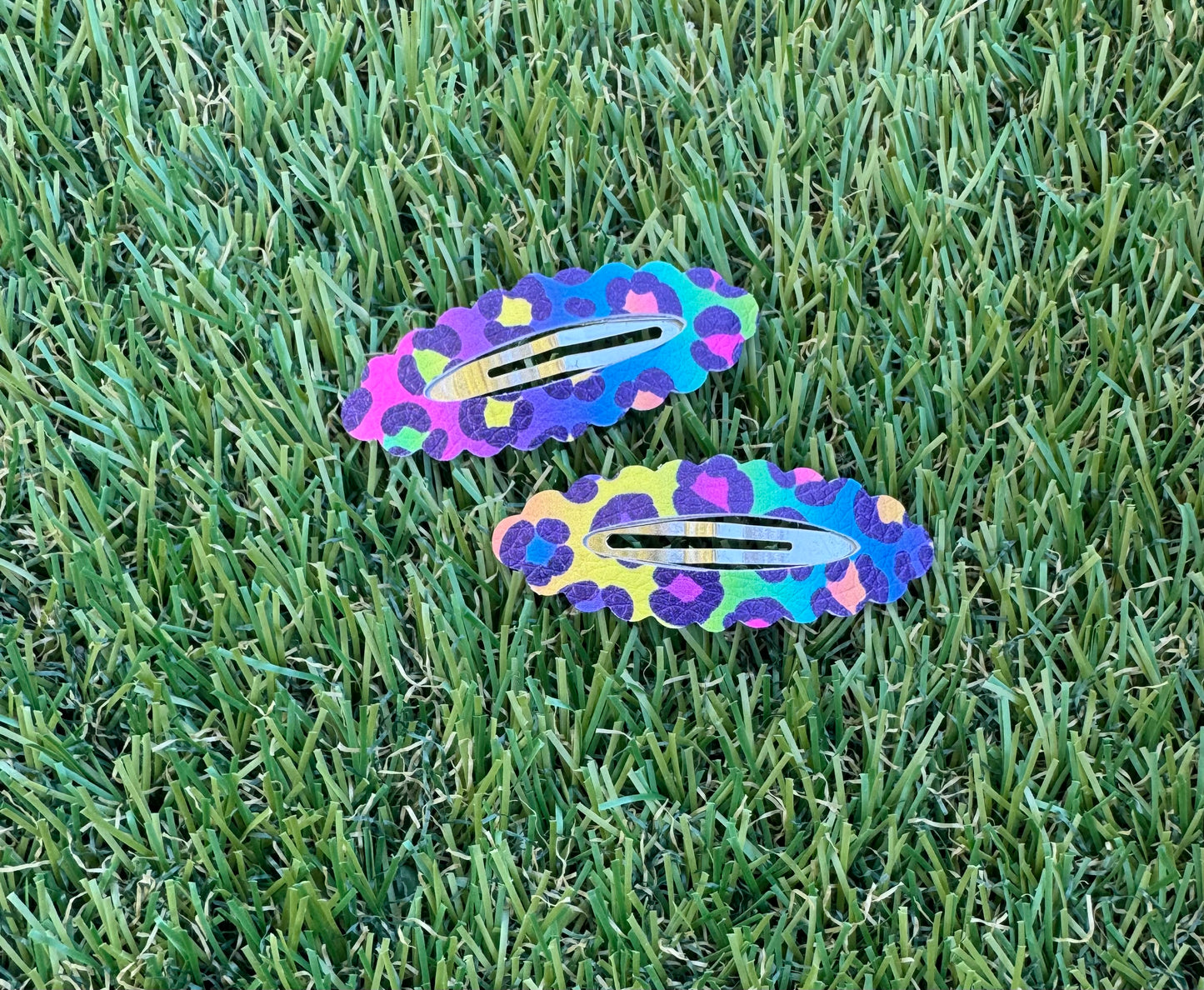 Rainbow Cheetah Snapclips