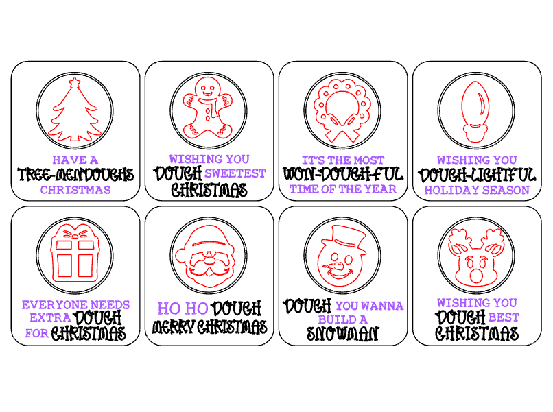 Christmas PlayDoh Stamps