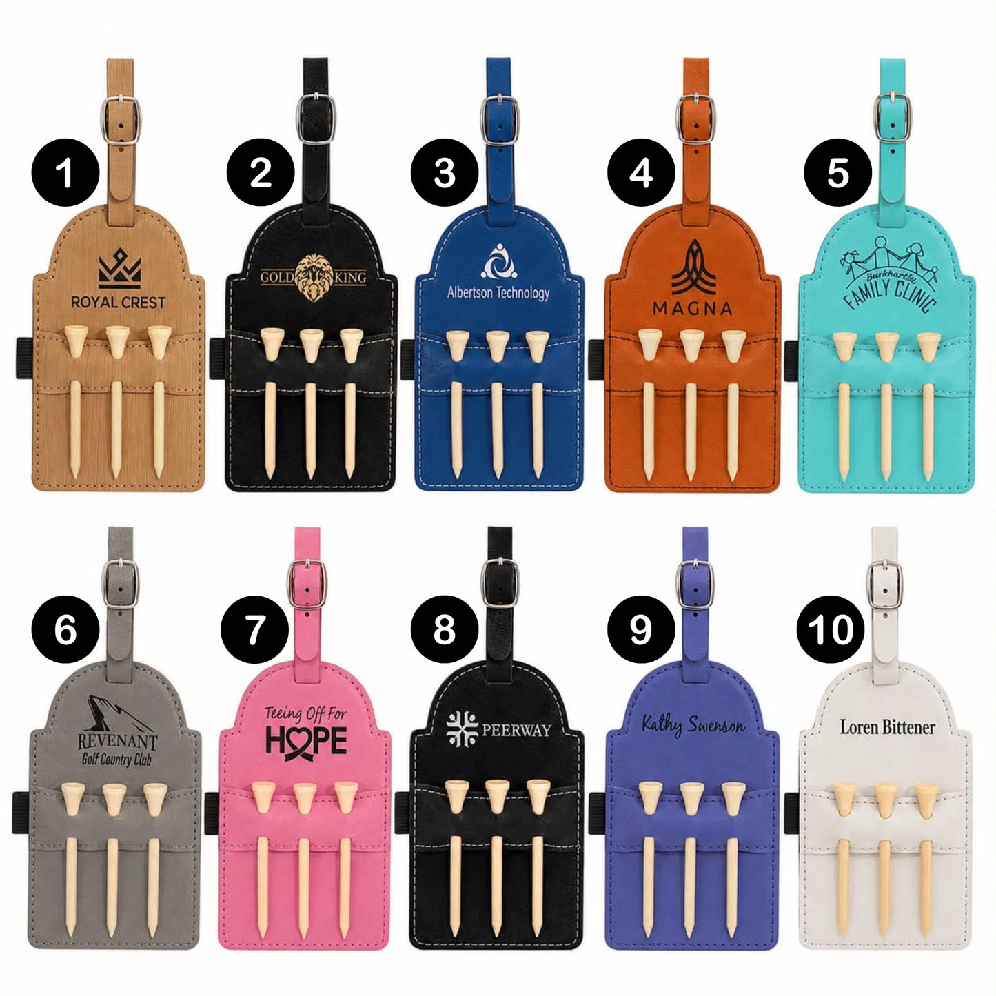 Leatherette Golf Bag Tag