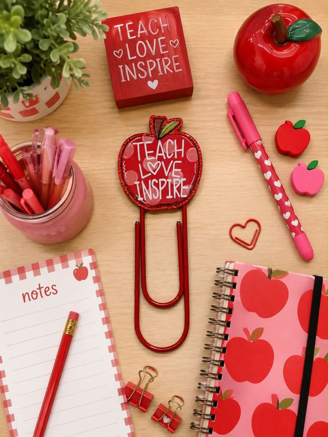 Teach Love Inspire Jumbo Paperclip/Bookmark