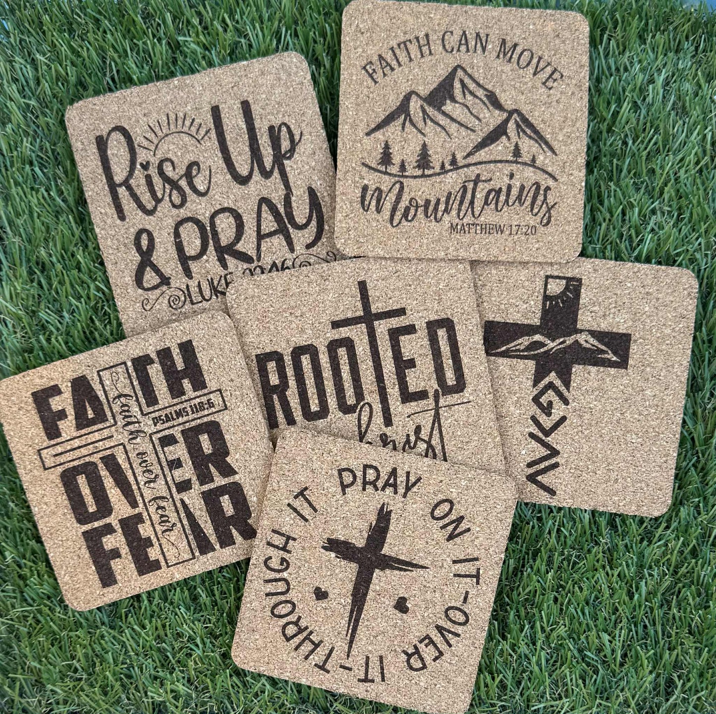 Religious Cork Coasters