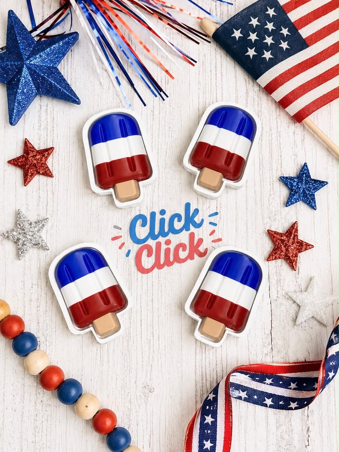 Patriotic Popsicle Fidget Clicker