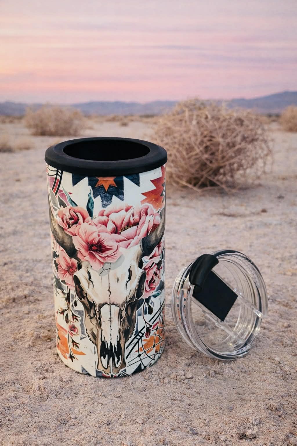 Skull Floral 4-in-1 Koozie Tumbler