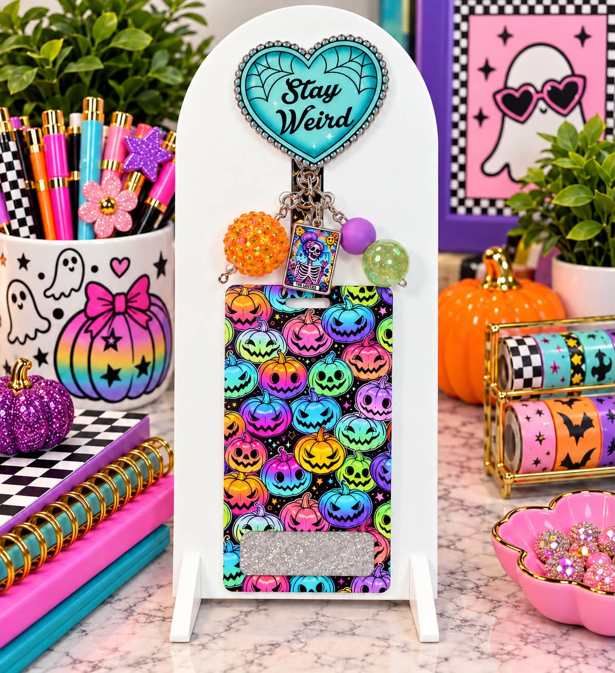 Neon Pumpkins Badge Reel