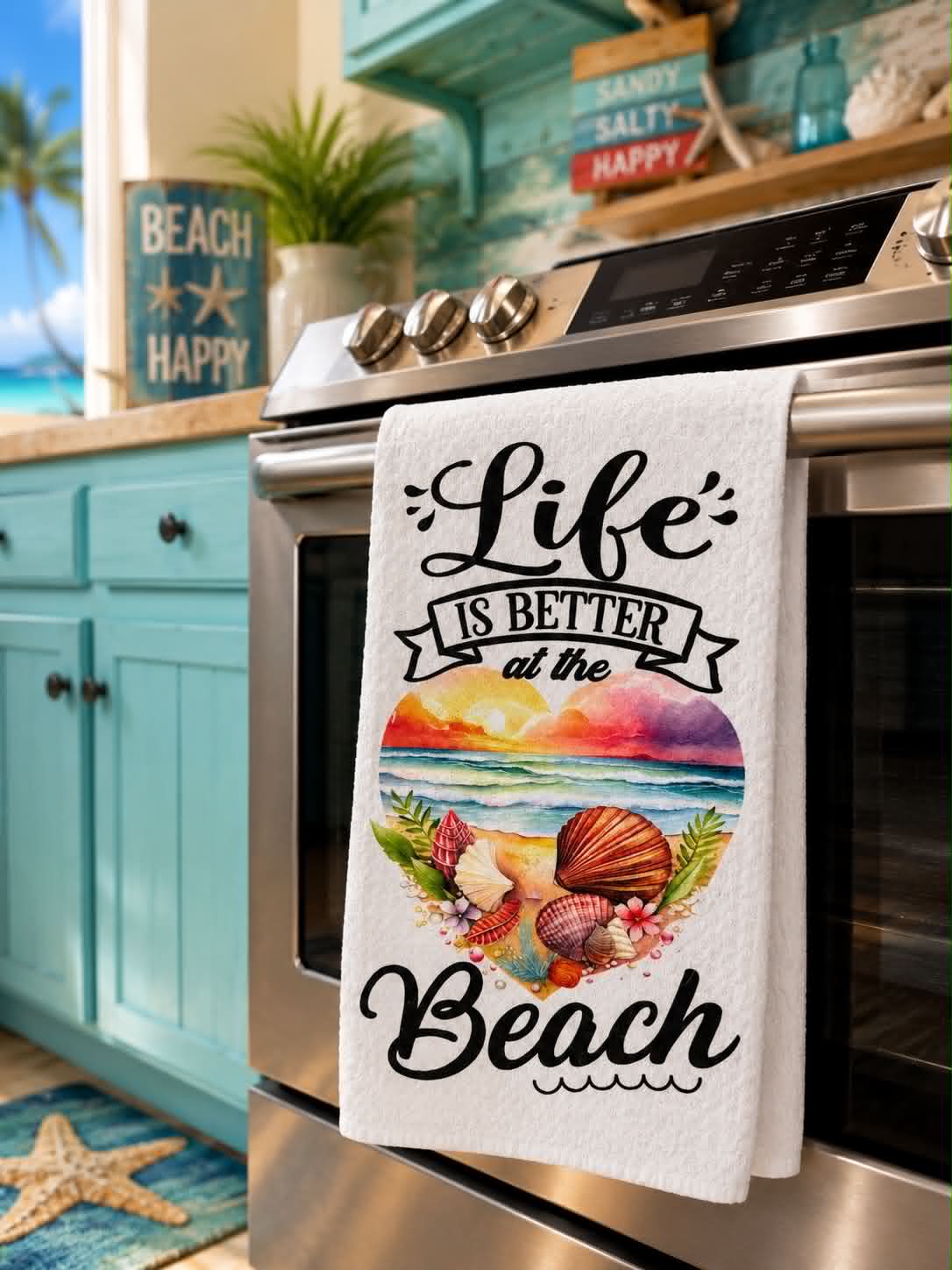 Life's Better At The Beach Hand Towel