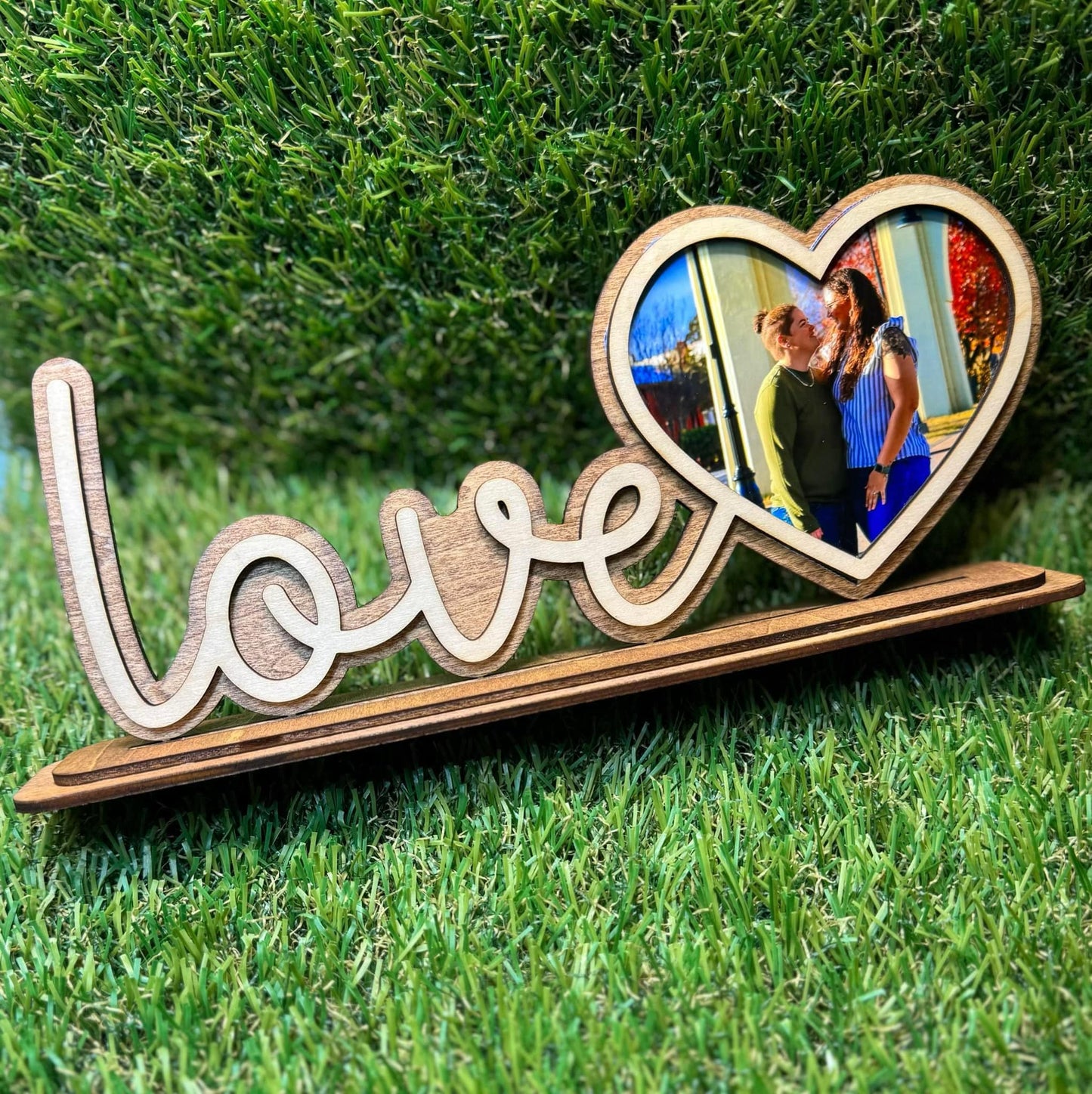 Wooden Love Photo Stand-Customized