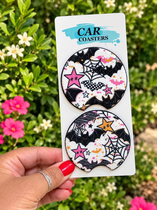 Freakin Bats Car Coasters Set
