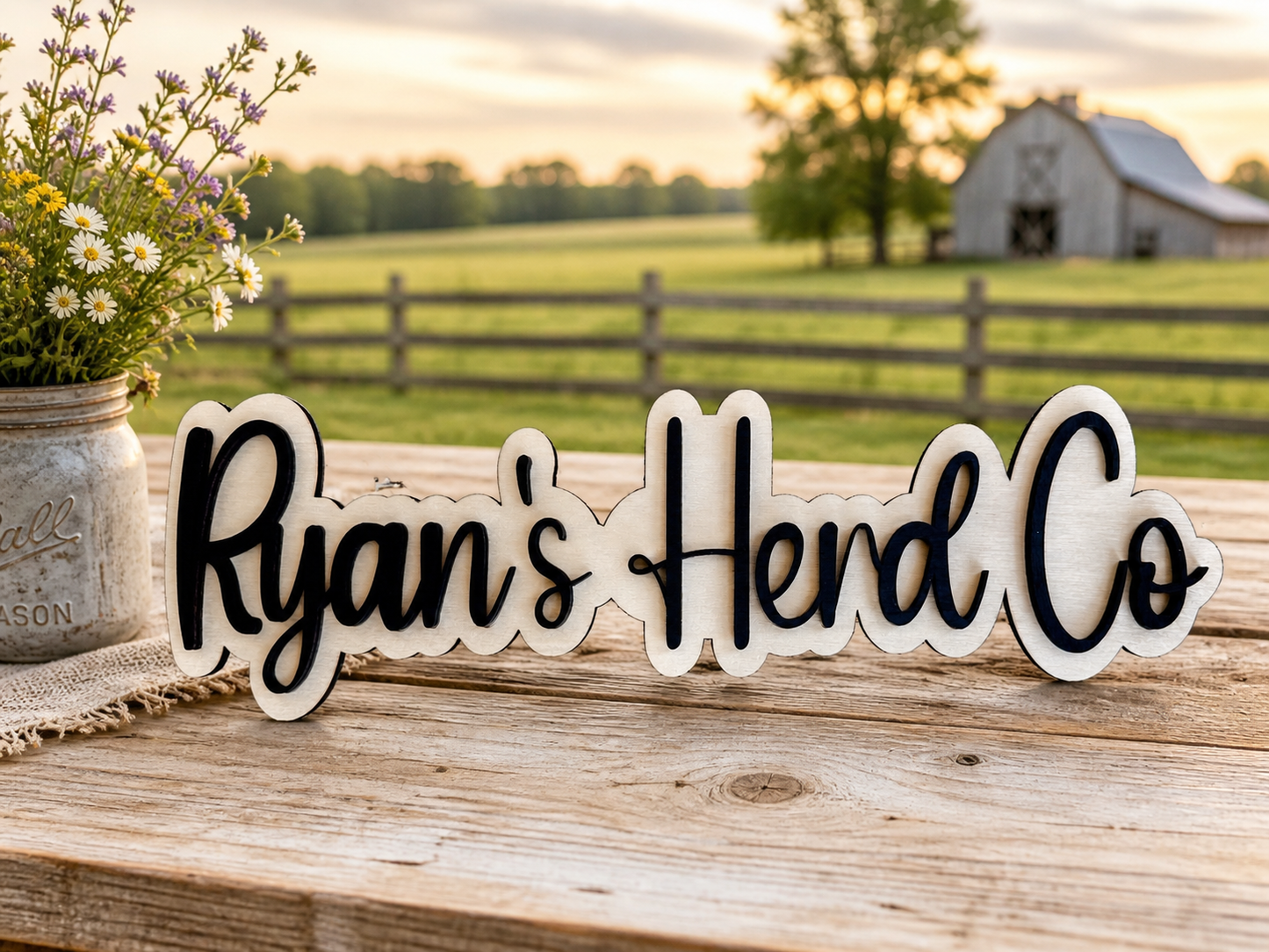 Small Shop Business Name Flat Lay Sign-Customized