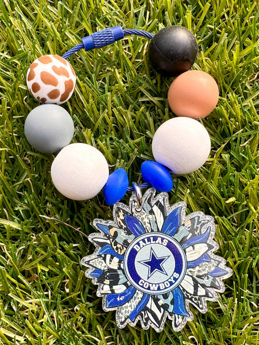 Blue Cowboys Cup Charm