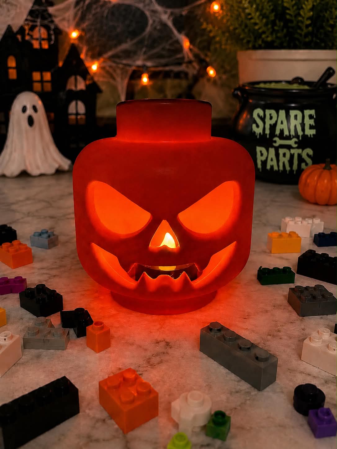 Jack O Lantern Tea Light Candle Cover