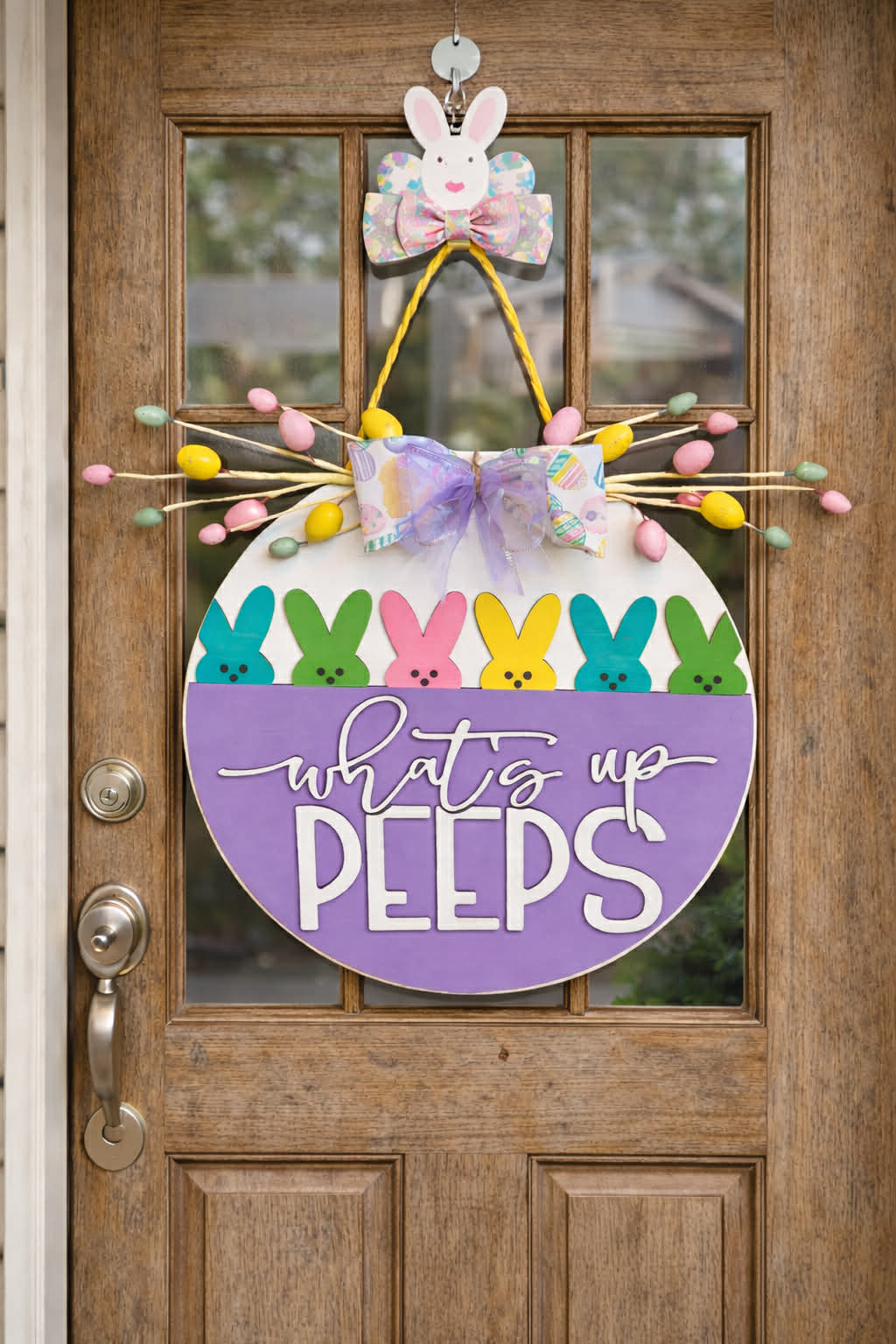 What's Up Peeps Door Sign