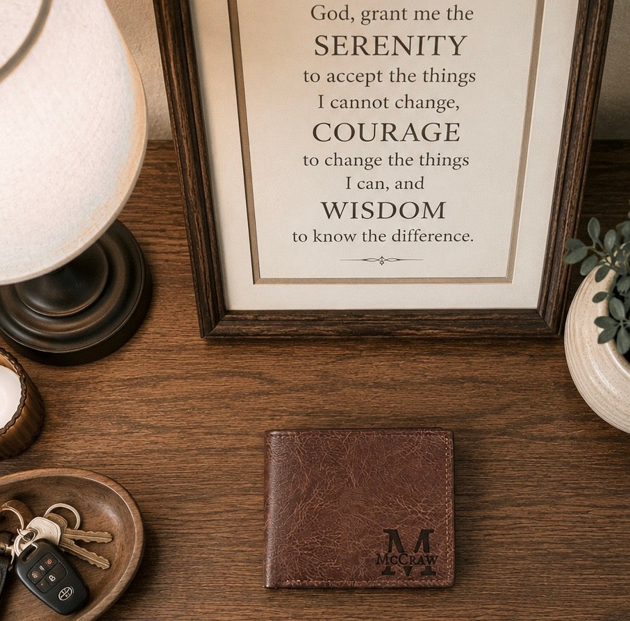 Men's Leather Engraved Wallet