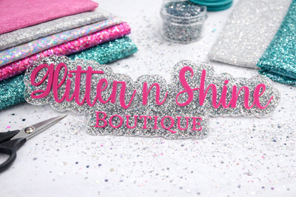 Small Shop Business Name Flat Lay Sign-Customized