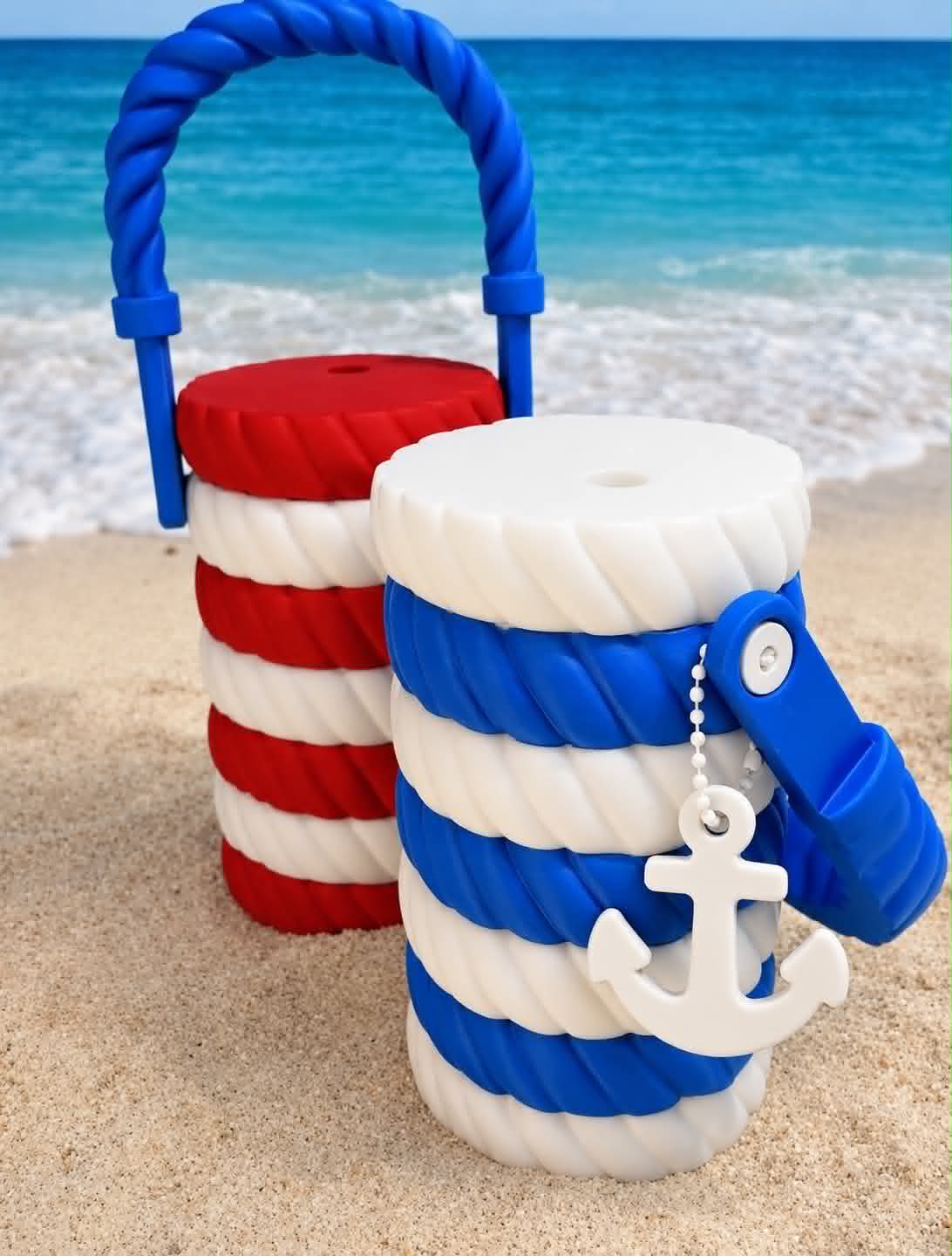Nautical Rope 3D Printed 12 oz Can Cooler Koozie