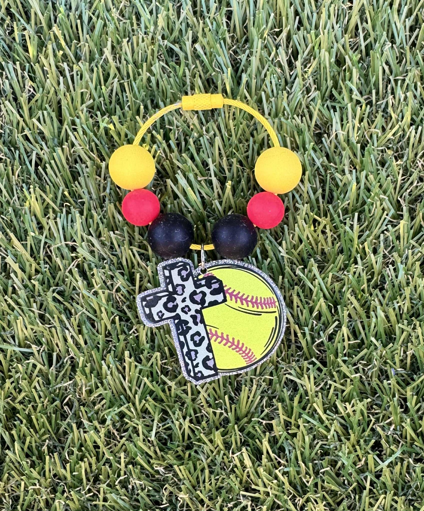 Jesus & Softball Cup Charm