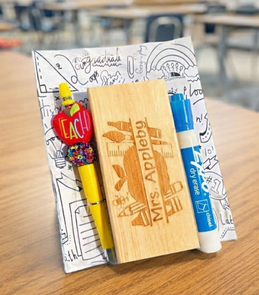 Engraved Chalkboard Eraser Set-Customized