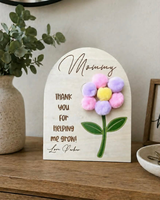 DIY Mother’s Day Pom Flower Sign