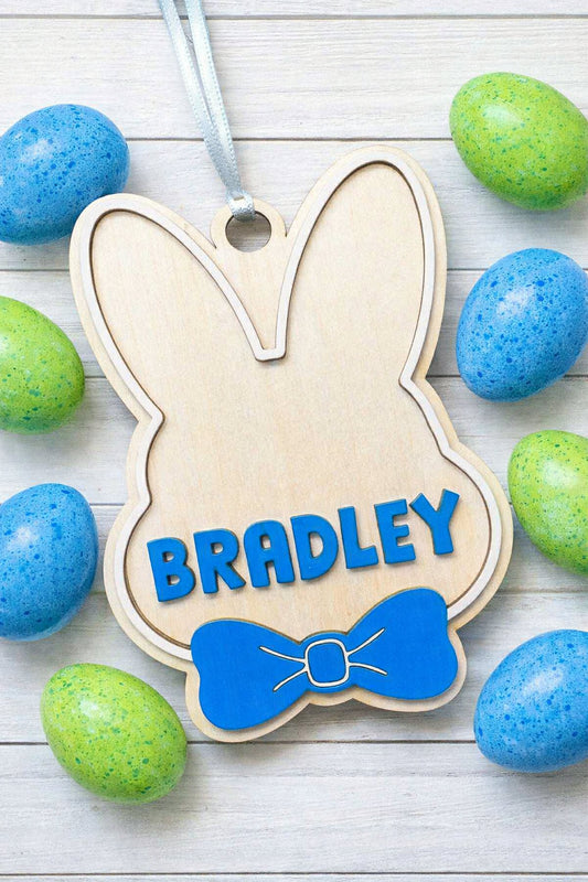 Bow Bowtie Bunny Tag-Customized