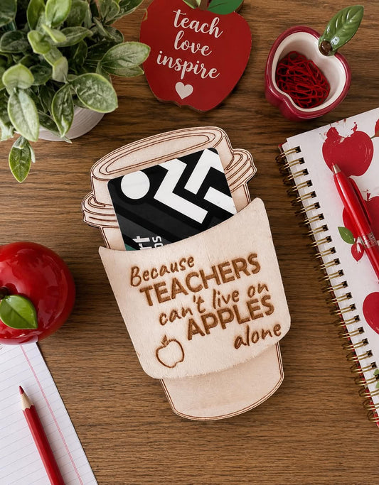 Engraved Teacher Gift Card Holder