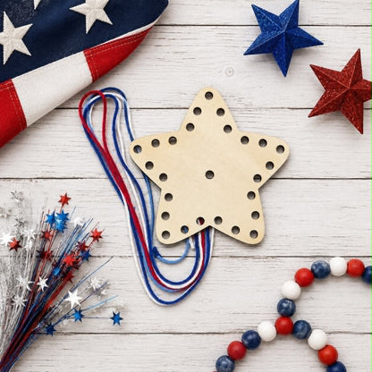 DIY Patriotic Yarn Star