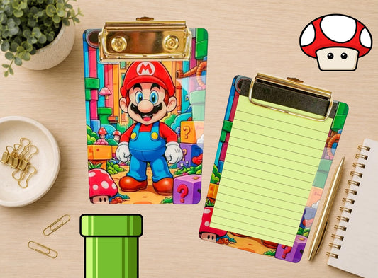 Mario Kart-Acrylic Clipboard with Notepad