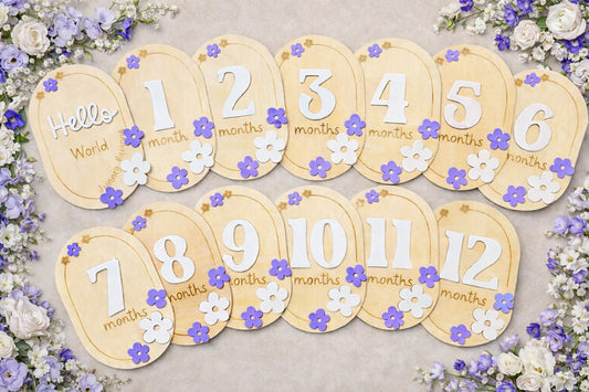 Floral Monthly Milestones-Customized