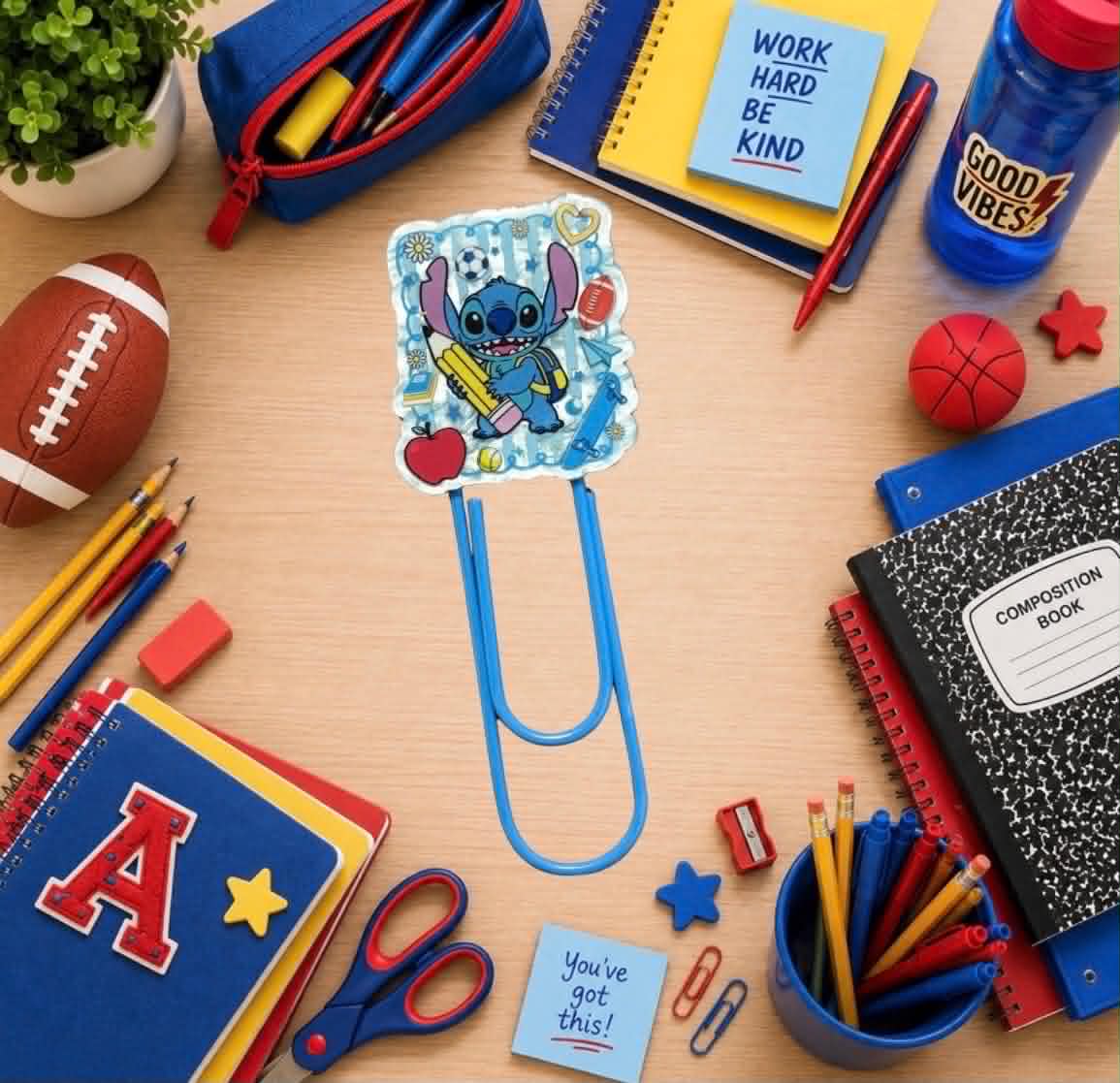 School Stitch Jumbo Paperclip/Bookmark