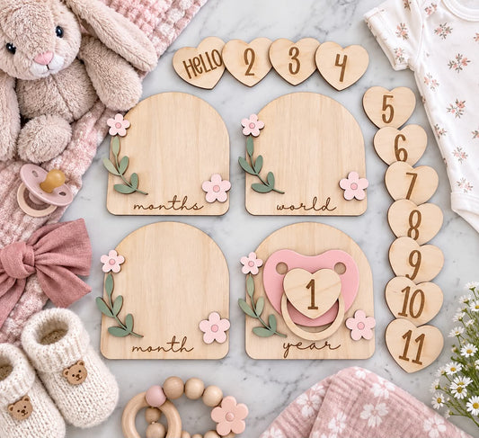Floral Monthly Milestones Set