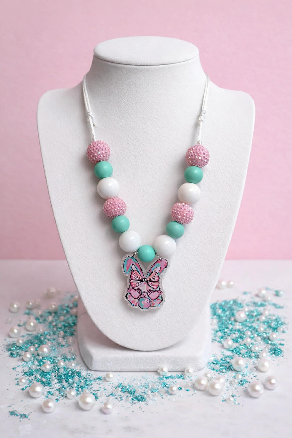 Bubble Blowing Bunny Bubblegum Necklace