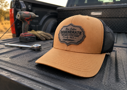 Mens Engraved Trucker Hat