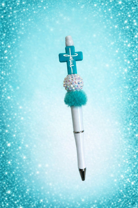 Jesus Cross (blue) Pen