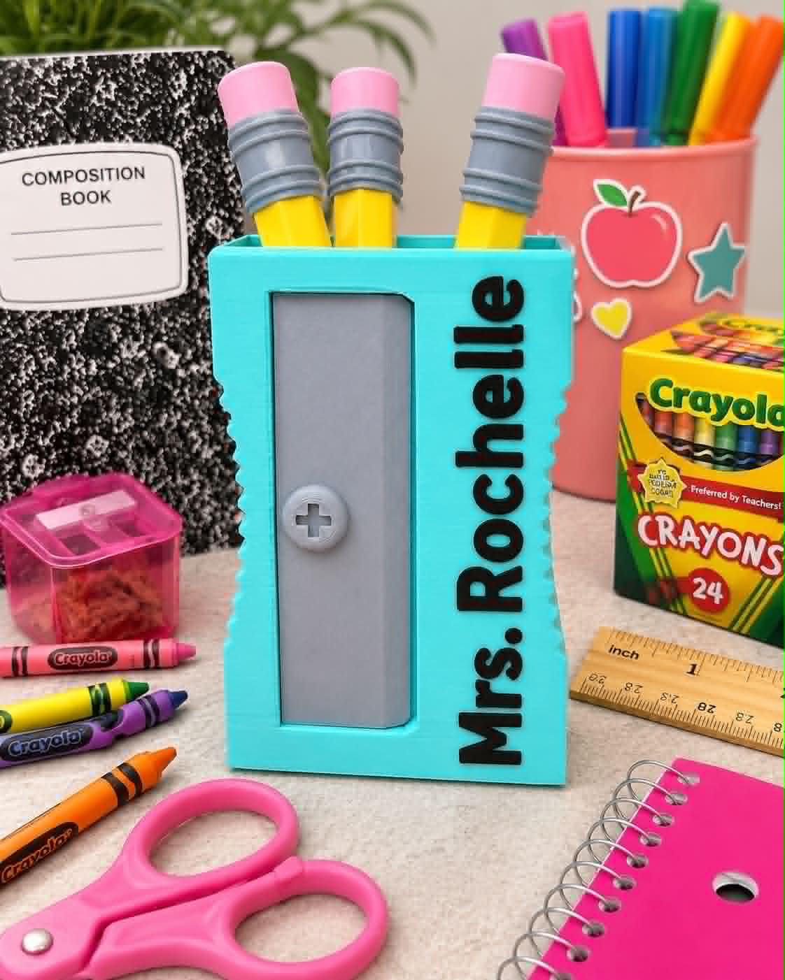 Pencil Sharpener Themed Materials Holder