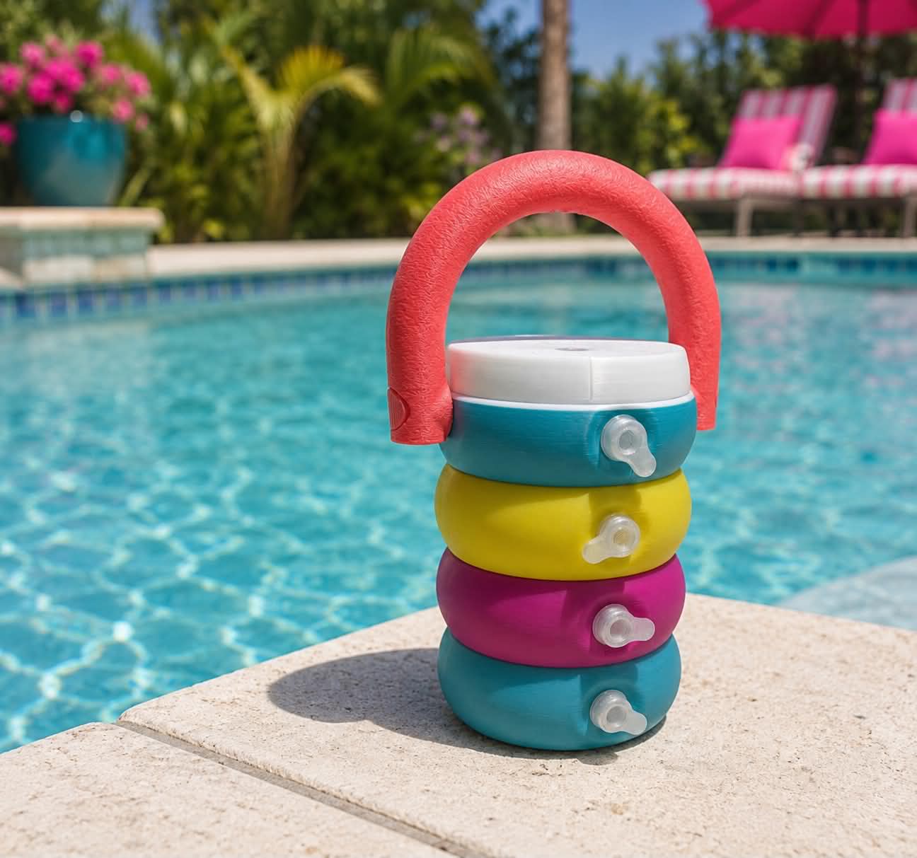 Pool Floaties 3D Printed 12 oz Can Cooler Koozie