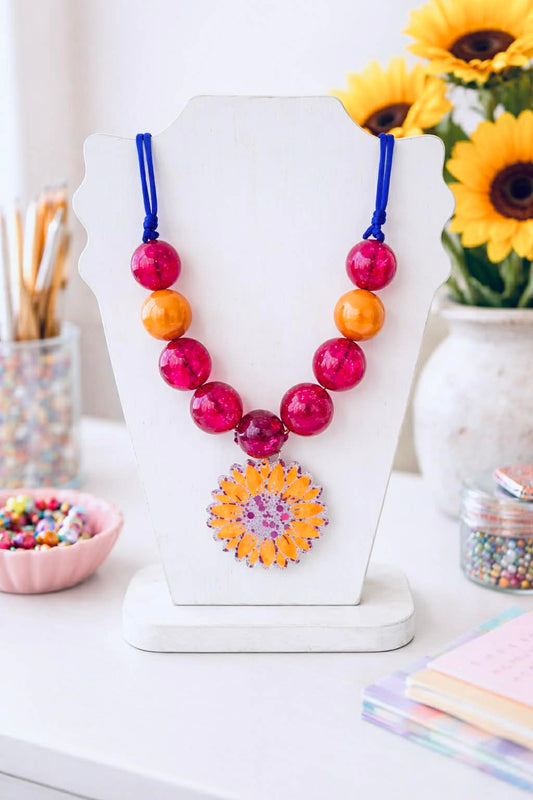 Flower Pink Bubblegum Necklace