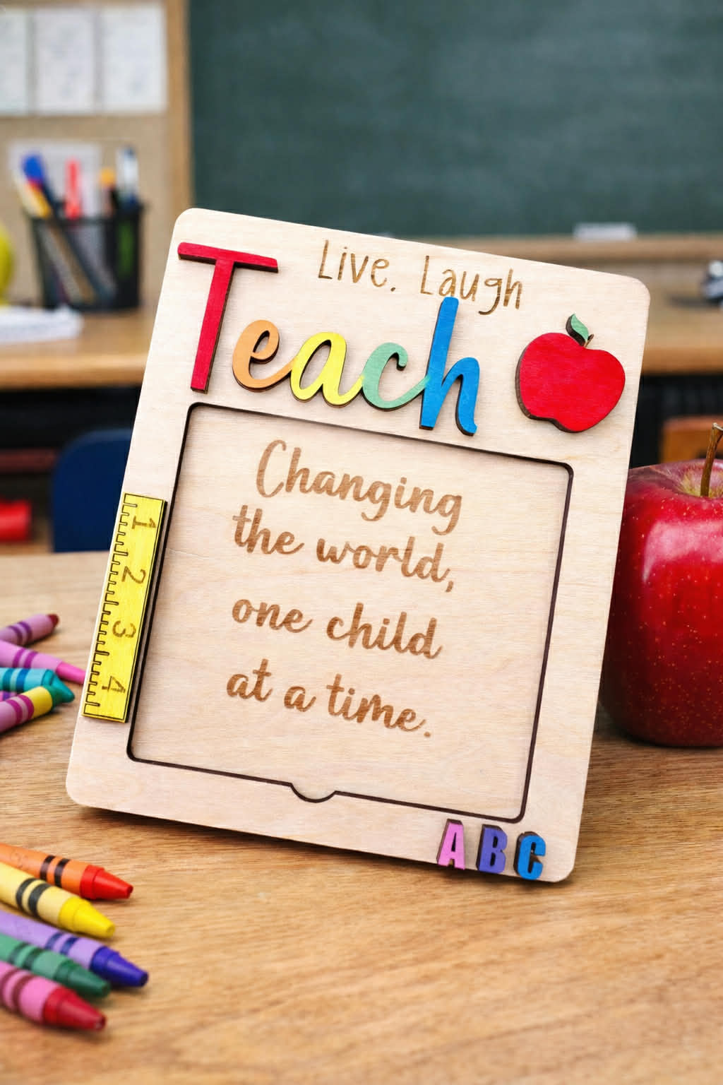 Live Laugh Teach Sticky Notepad Holder