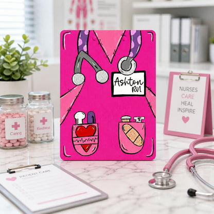 Hand-Painted Wooden Clipboard – Custom Design