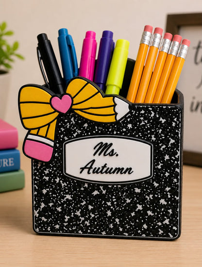 3D Printed Composition Notebook Themed Stationary Holder