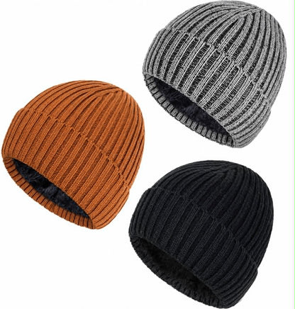 Name Engraved Leather Patch Beanie-Men