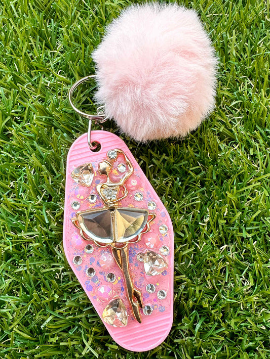 Ballerina Motel Keychain